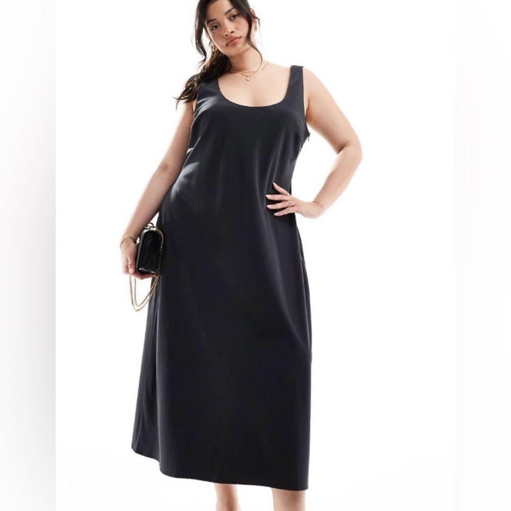 Pretty Lavish slip satin maxi dress, 18